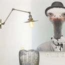 Helnys Vintage Industrial Style Long Arm LED Wall Sconce Bedside Lamp