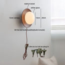Helnys Copper Sphere LED Wall Lamp Bedside Stair Bathroom Mirror Light