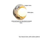 Helnys Modern LED Wall Lamp White Glass Ball Nordic Bedroom Stair Light