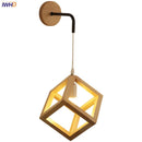 Helnys Wood Nordic LED Wall Lamp - Modern Cube Stair Light Fixture