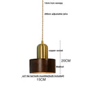 Helnys Walnut Wood LED Pendant Light Fixture for Bedroom Living Room