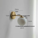 Helnys Modern Nordic LED Wall Lights - White Moon Up Down Rotate Bedside Lamp