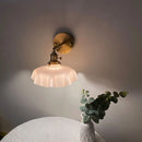 Helnys Copper Glass Wall Sconce LED Light Fixture Nordic Modern Stair Lamp