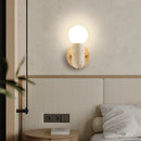 Helnys LED Wood Wall Sconce Pull Chain Modern Stair Light