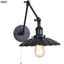 Helnys Loft LED Wall Lights with Pull Chain Switch for Bathroom Mirror, Living Room, Bedside