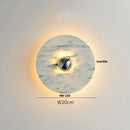 Helnys Marble LED Wall Sconce Round Modern Indoor Decor Light