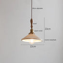 Helnys Copper Ceramic LED Pendant Lamp with Wood Handle