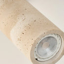 Helnys Nordic Wood LED Wall Sconce Yellow Travertine Stone Modern Rotate Bedside Lamp