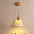 Helnys Nordic LED Wall Sconce Wood Base Modern Vanity Light