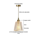 Helnys Brass LED Pendant Light with Clear Glass Shade