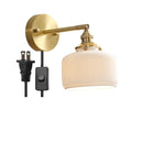 Helnys Ceramic LED Wall Lamp with Pull Chain for Bedroom Bathroom Mirror