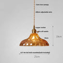 Helnys Orange Glass LED Pendant Lights, Nordic Modern Hanging Lamp