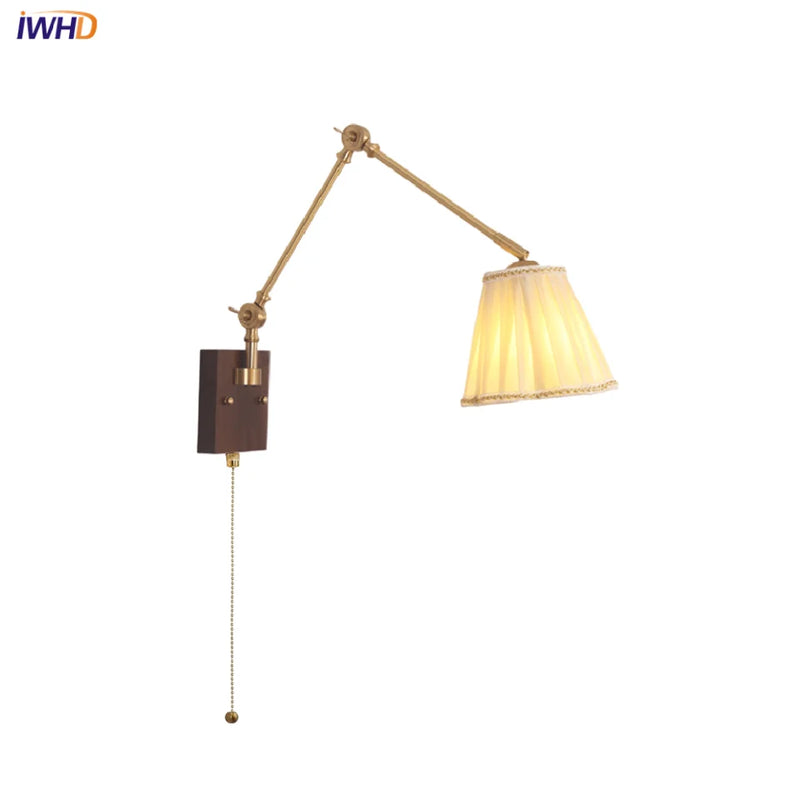 Helnys Rotatable Wood LED Wall Sconce 2 Arms Stair Light
