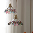 Helnys Butterfly Glass Copper LED Pendant Lamp for Home Indoor Decor