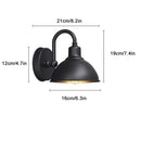 Helnys Outdoor Gooseneck Lanterns for Garden, Garage, and Front Door