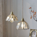 Helnys Nordic Copper Glass Hanging Pendant Light for Modern Living Spaces