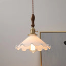 Helnys Glass LED Pendant Lights Nordic Modern Hang Lamp with Copper Knob Switch