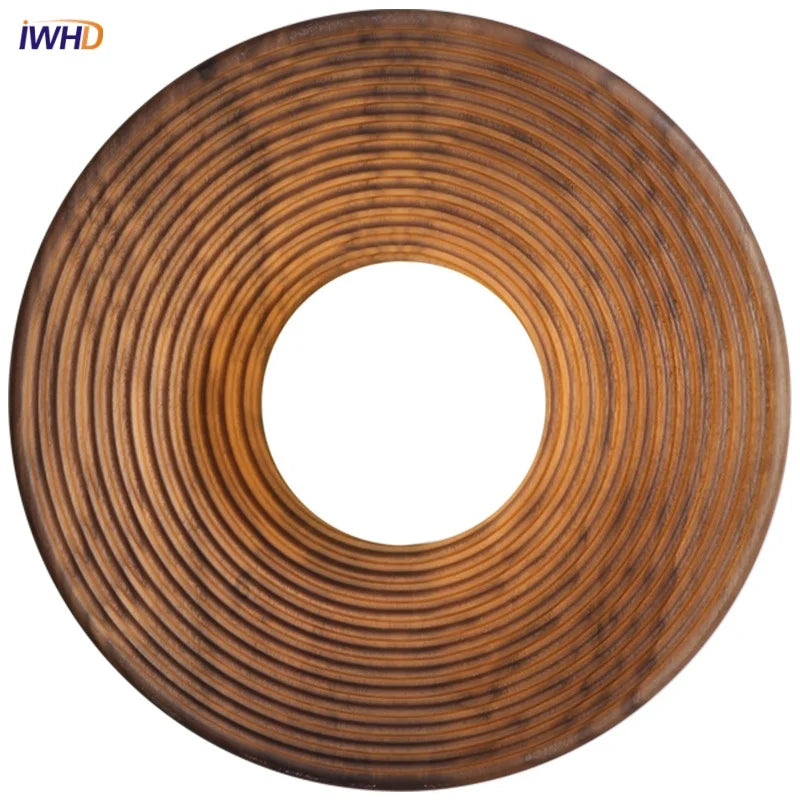 Helnys Nordic LED Wall Light Walnut Wood Glass Bedside Lamp Modern Luminaire