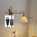 Helnys Nordic LED Wall Sconce Left Right Rotate Pull Chain Switch Stair Light