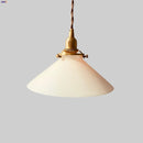 Helnys White Glass LED Pendant Lamp Modern Copper Socket Hanging Lights