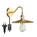 Helnys Copper LED Wall Lights with Pull Chain Switch for Indoor Home Lighting