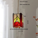 Helnys Tiffany Style Glass Flower LED Pendant Lamp Butterfly Hanglamp