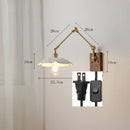 Helnys Nordic Ceramic Wall Lamp with Pull Chain Switch, LED Living Room Bedroom Light
