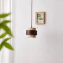 Helnys Wood Stone Hanging Lamp Adjustable LED Pendant Light Fixture