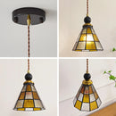 Helnys Tiffany Glass LED Pendant Lamp for Kitchen Dining Room Nordic Modern Home Lighting