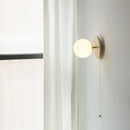 Helnys Copper Sphere LED Wall Lamp Bedside Stair Bathroom Mirror Light