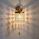 Helnys Crystal LED Wall Sconce Brass Mirror Light