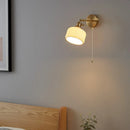 Helnys Copper LED Wall Lights with Pull Chain Switch - Modern Nordic Style