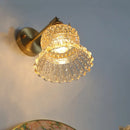 Helnys Amber Flower Glass Wall Light with Pull Chain Switch
