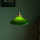 Helnys Vintage Copper Socket Pendant Lamp with Green Glass - 2023 Edition