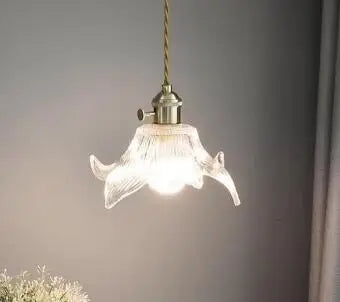 Helnys Big Glass Pendant Lights for Bedroom Dinning Living Room