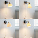 Helnys White Ceramic LED Wall Sconce - Modern Nordic Decor Wall Lamp Sconce