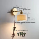 Helnys Ceramic LED Wall Lamp Kids Bedroom Gold Brass Up Down Stair Light