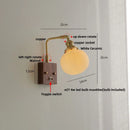Helnys Clear Glass LED Wall Lights Kitchen Bedroom Modern Toggle Switch Bedside Lamp