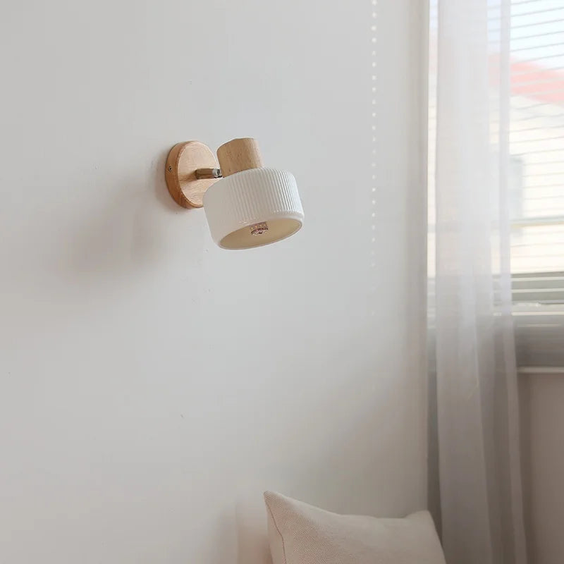 Helnys Nordic LED Wall Sconce Up Down Rotate Ceramic Indoor Light