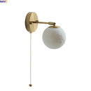 Helnys White Ball LED Wall Light - Modern Nordic Living Room Bedside Lamp