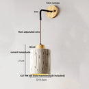 Helnys Modern Cement Lampshade LED Wall Lights with Pull Chain Switch