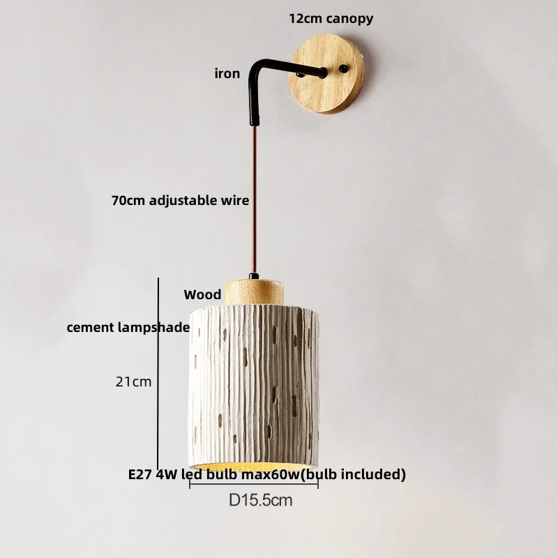Helnys Adjustable Wall Light with Pull Chain Switch - Nordic Modern Design