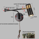 Helnys Rotatable LED Wall Sconce Swing Arm Stair Light Fixture for Home Décor