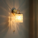 Helnys Conch Copper LED Wall Light Fixture with Pull Chain Switch