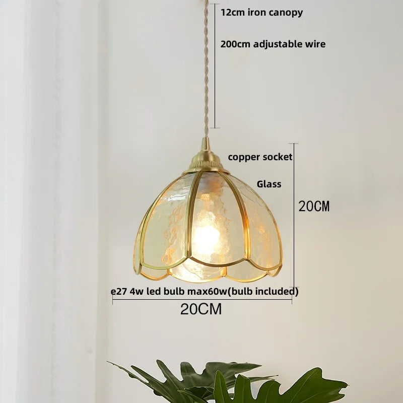 Helnys Tiffany Butterfly Glass LED Pendant Lights: Nordic Modern Kitchen Fixture with Adjustable Wire
