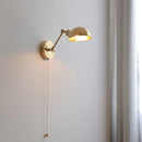 Helyn's Nordic Swing Arm LED Wall Lamp - Modern Copper Bedside Light