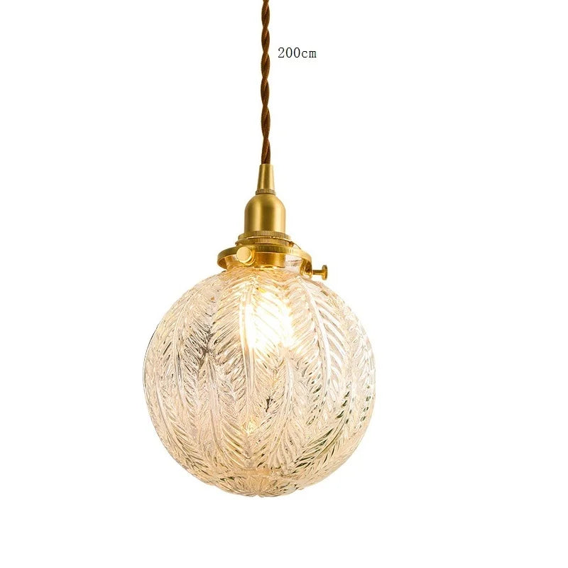 Helnys Nordic Glass LED Pendant Lamp for Coffee Bedroom Living Room