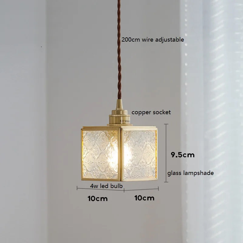 Helnys Nordic Modern Ash Walnut Wood Copper LED Pendant Lights for Home Indoor Decor