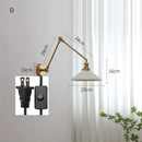 Helnys Ceramic LED Wall Sconce Pull Chain Switch Up Down Light