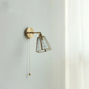 Helnys Clear Glass LED Wall Lamps Brass Socket Luminaire Japan Style